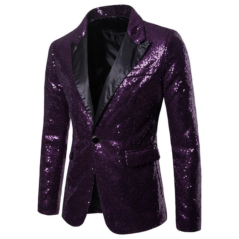 Herren Pailletten Formal Blazer Arvani