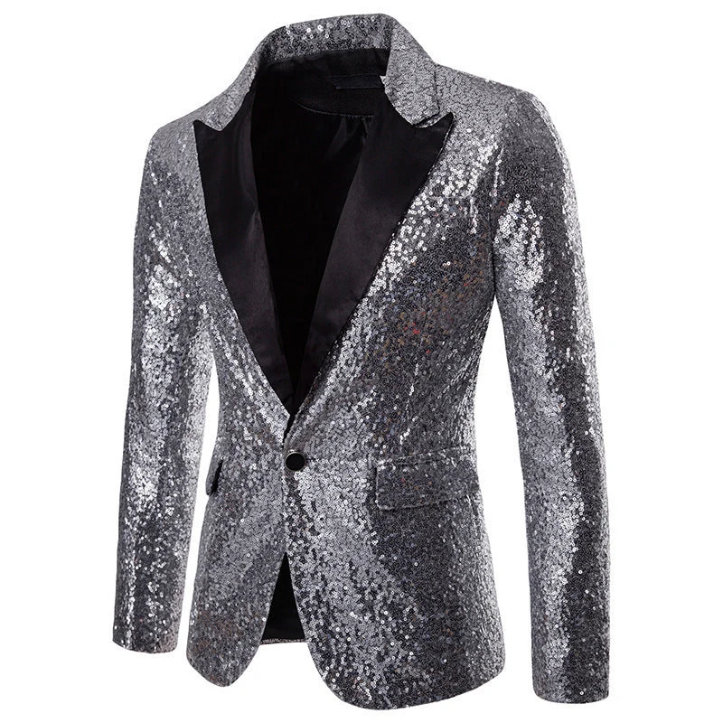 Herren Pailletten Formal Blazer Arvani