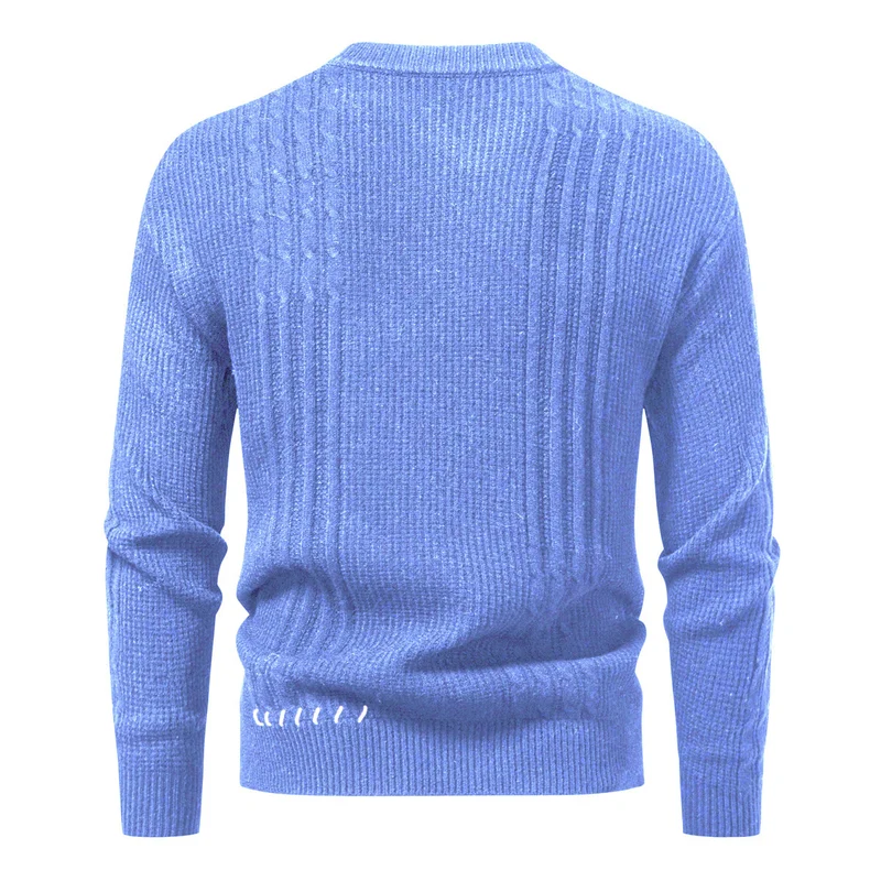Herren Strukturiertes Rippstrick-Pullover mit Ziernähten und Logo‑Patch Nord Taschen