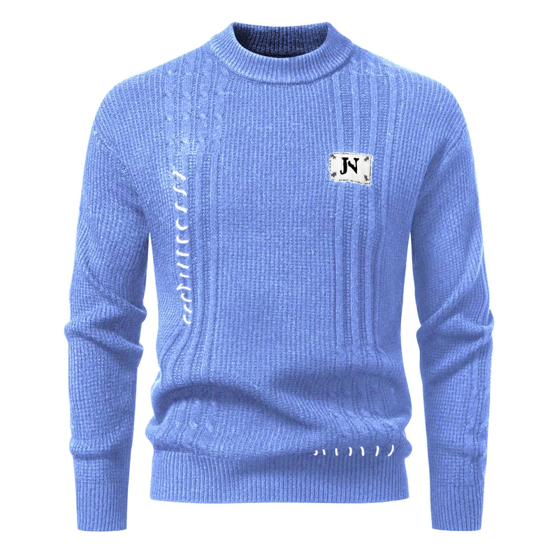 Herren Strukturiertes Rippstrick-Pullover mit Ziernähten und Logo‑Patch Nord Taschen