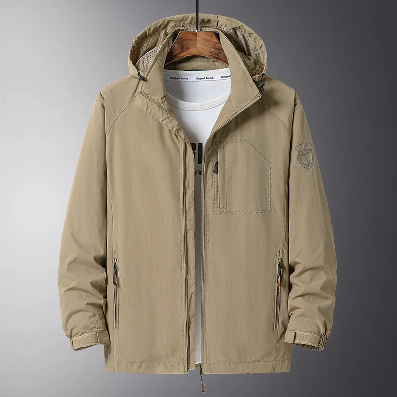 Herren Urbaner Allwetter-Reiseanorak mit Mesh-Futter und verdecktem Reißverschluss Nord Taschen