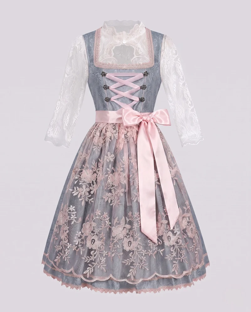 Frauen Dirndl mit kunstvollen Spitzenakzenten und elegantem Schürze Nord Taschen