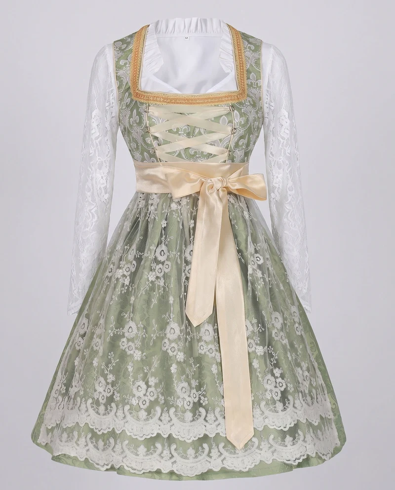 Frauen Dirndl mit kunstvollen Spitzenakzenten und elegantem Schürze Nord Taschen