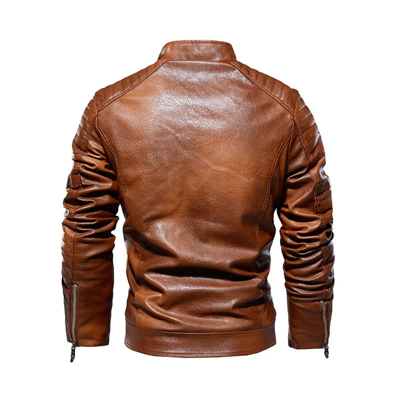 Herren Lederjacke mit mehrfachen Taschen Nord Taschen