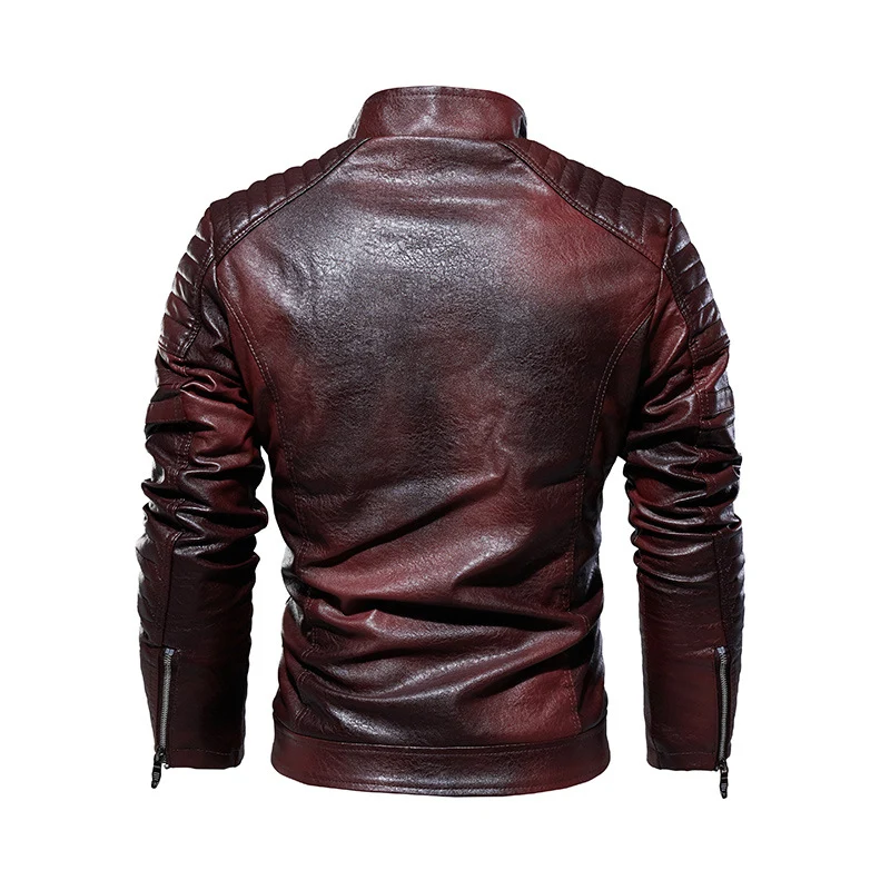 Herren Lederjacke mit mehrfachen Taschen Nord Taschen
