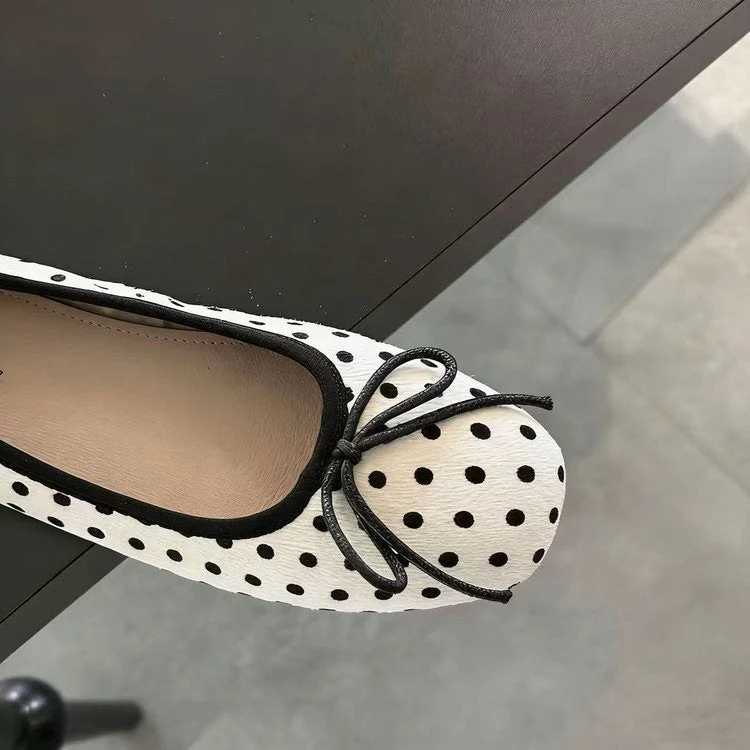 Damen Ballerinas mit schickem Punkte-Design und bequemer Sohle