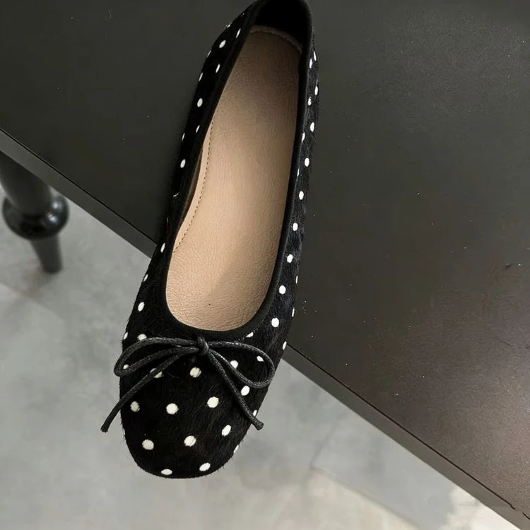 Damen Ballerinas mit schickem Punkte-Design und bequemer Sohle