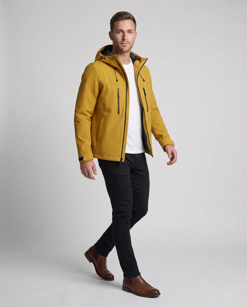 Herren Multifunktionale Outdoor-Jacke mit Kapuze Nord Taschen