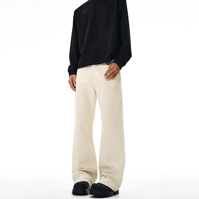 Herren Oversized-Baumwoll-Palazzohose mit geradem ultraweitem Bein Nord Taschen
