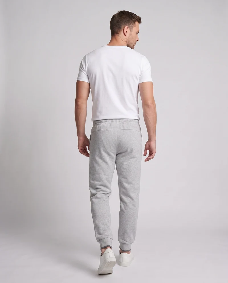 Herren Tapered Jogginghose mit elastischem Bund, Kordelzug und Rippbündchen Nord Taschen
