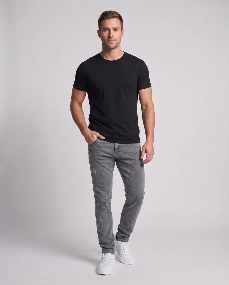 Herren Tapered-Jeans im Used‑Look mit dezenter Distressed‑Optik Nord Taschen