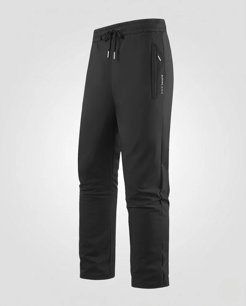 Herren Tapered Funktions-Jogginghose mit Tunnelzug, Reißverschlusstaschen und Knöchelreißverschluss Nord Taschen