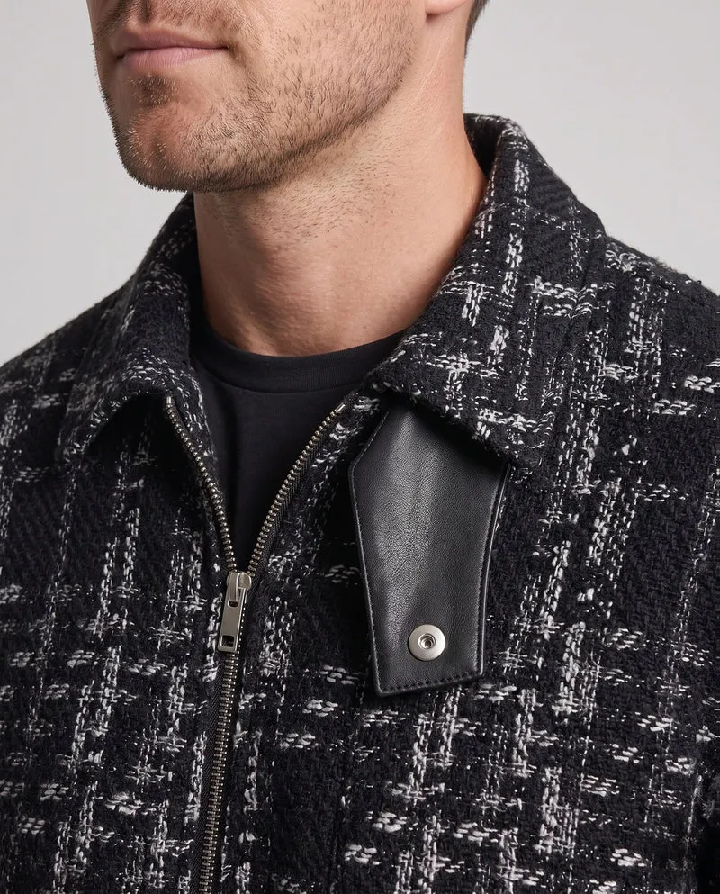 Herren Strukturierte Bomberjacke im Overshirt-Look mit Pattentaschen & Rippbündchen Nord Taschen