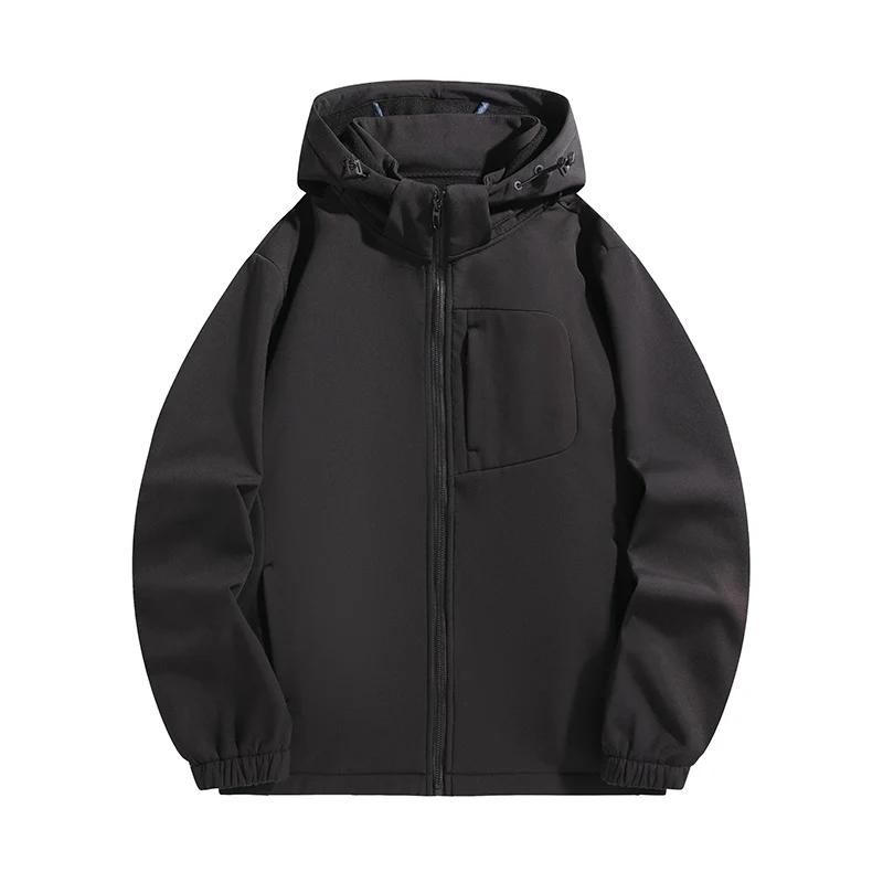 Herren Leichte Softshell‑Kapuzenjacke mit wasserabweisender Membran und Brusttasche Nord Taschen