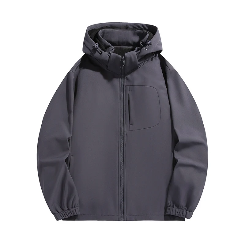 Herren Leichte Softshell‑Kapuzenjacke mit wasserabweisender Membran und Brusttasche Nord Taschen