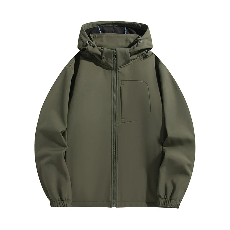 Herren Leichte Softshell‑Kapuzenjacke mit wasserabweisender Membran und Brusttasche Nord Taschen