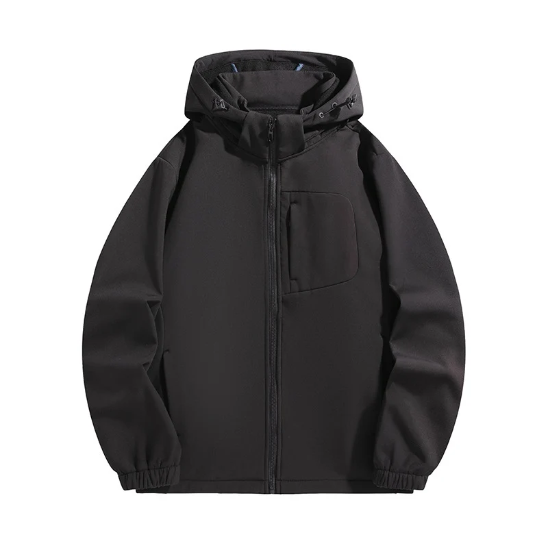 Herren Leichte Softshell‑Kapuzenjacke mit wasserabweisender Membran und Brusttasche Nord Taschen