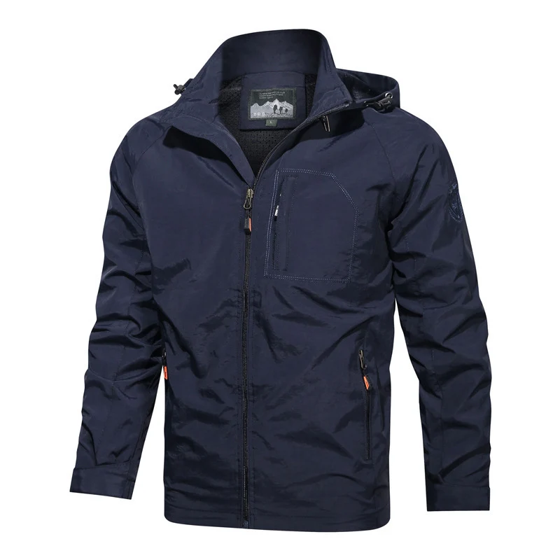 Herren Leichte Softshell-Fieldjacke mit verstellbarer Kapuze und Organizer-Brusttasche Nord Taschen