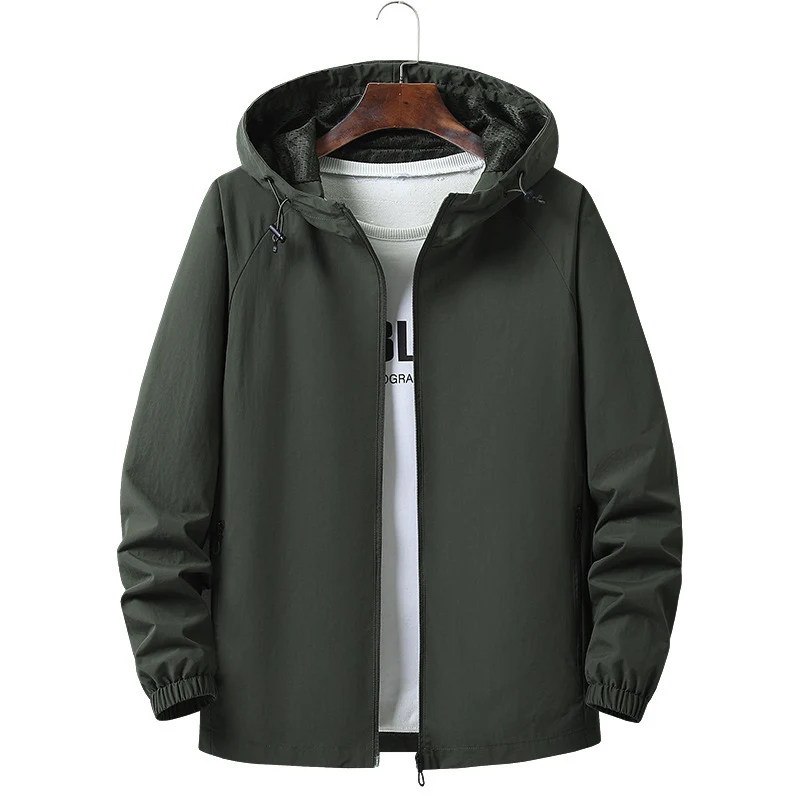 Herren Leichte Kapuzen-Übergangsjacke mit wind- und wasserabweisendem Funktionsmaterial Nord Taschen