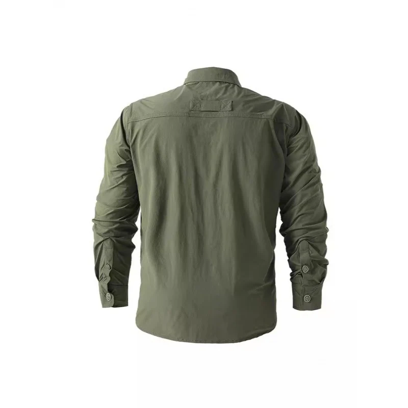 Herren Leichte Hemdenjacke im Utility‑Stil mit aufgesetzten Brustklappen und Knopfleiste Nord Taschen