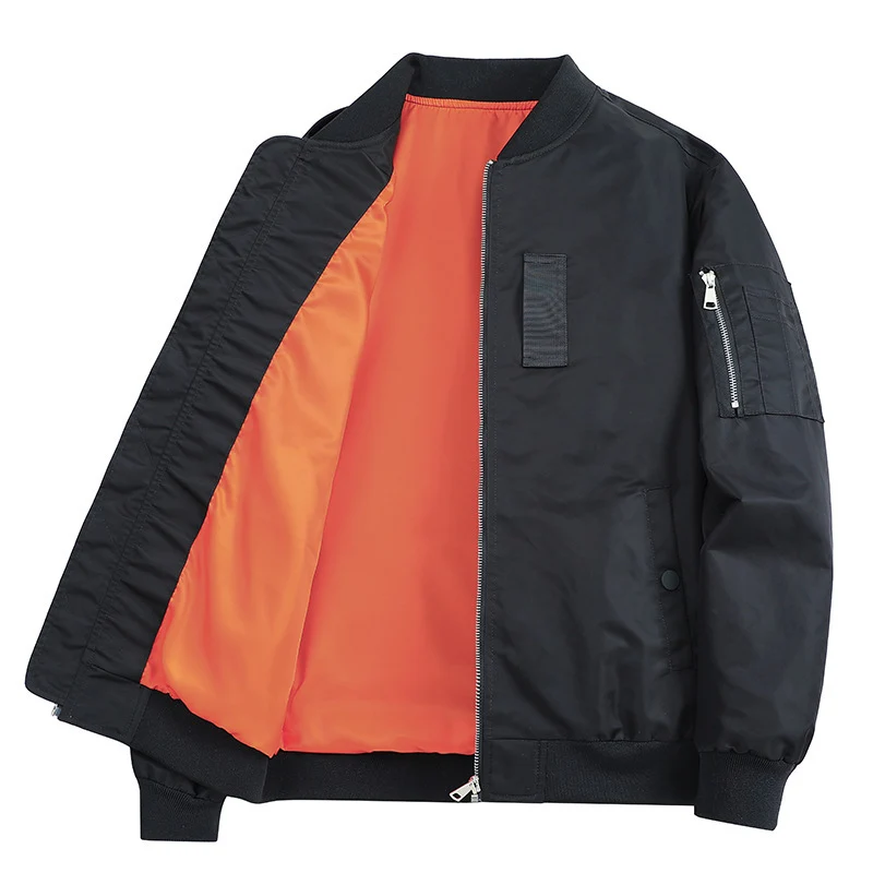 Herren Leichte Flieger-Bomberjacke mit wasserabweisender Shell und Kontrastfutter Nord Taschen