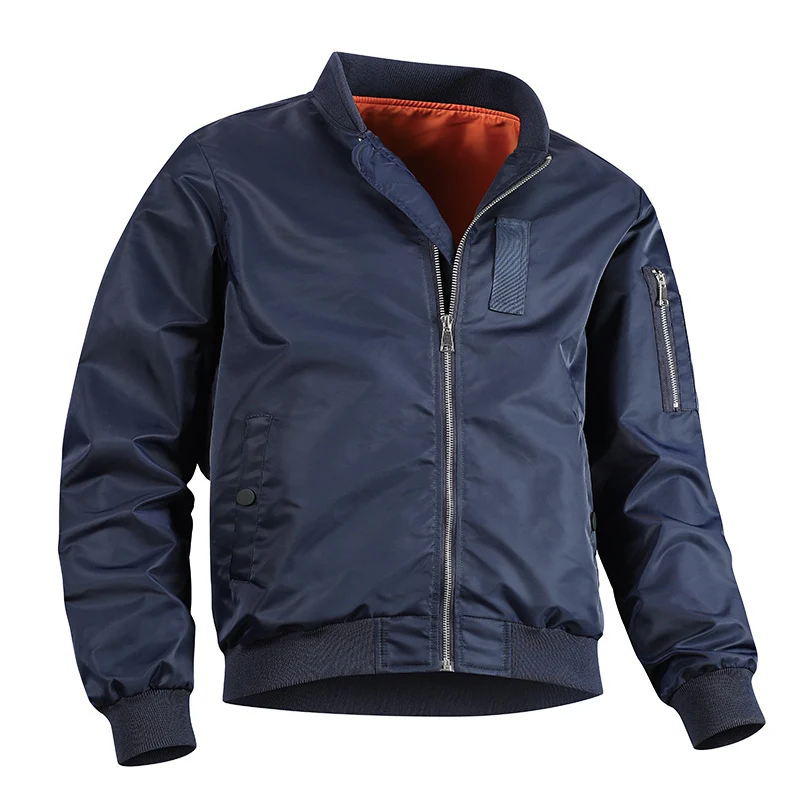 Herren Leichte Flieger-Bomberjacke mit wasserabweisender Shell und Kontrastfutter Nord Taschen