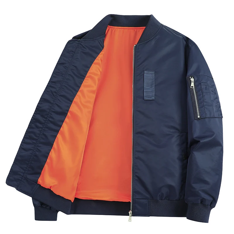 Herren Leichte Flieger-Bomberjacke mit wasserabweisender Shell und Kontrastfutter Nord Taschen