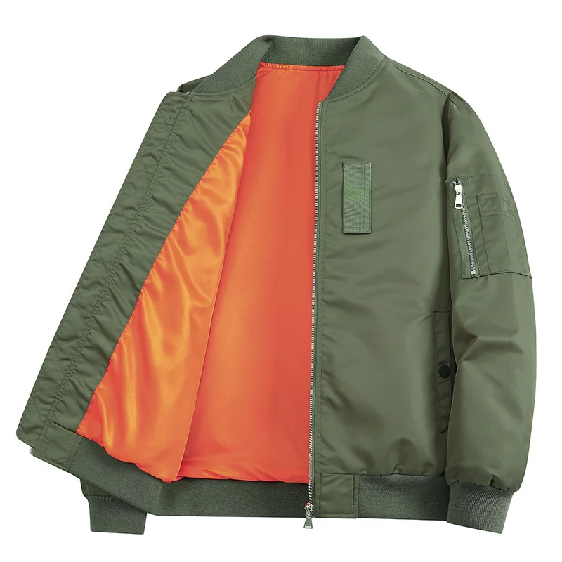 Herren Leichte Flieger-Bomberjacke mit wasserabweisender Shell und Kontrastfutter Nord Taschen