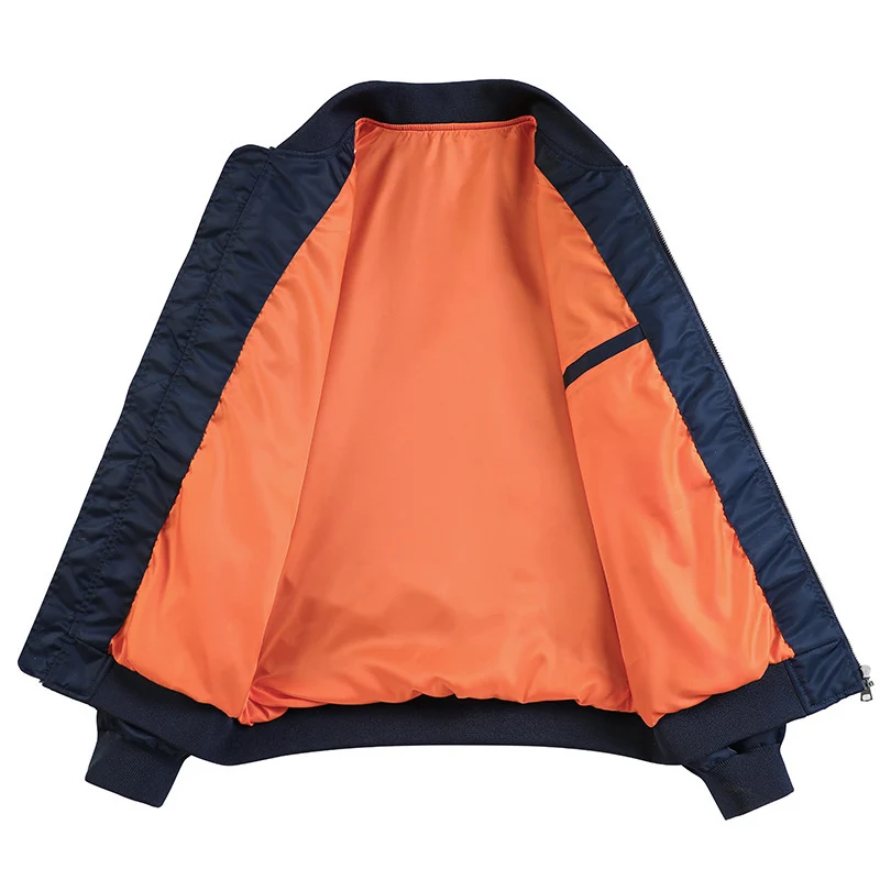 Herren Leichte Flieger-Bomberjacke mit wasserabweisender Shell und Kontrastfutter Nord Taschen
