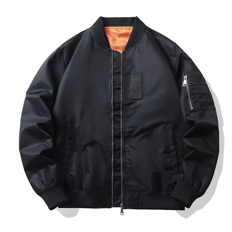 Herren Leichte Flieger-Bomberjacke mit wasserabweisender Shell und Kontrastfutter Nord Taschen