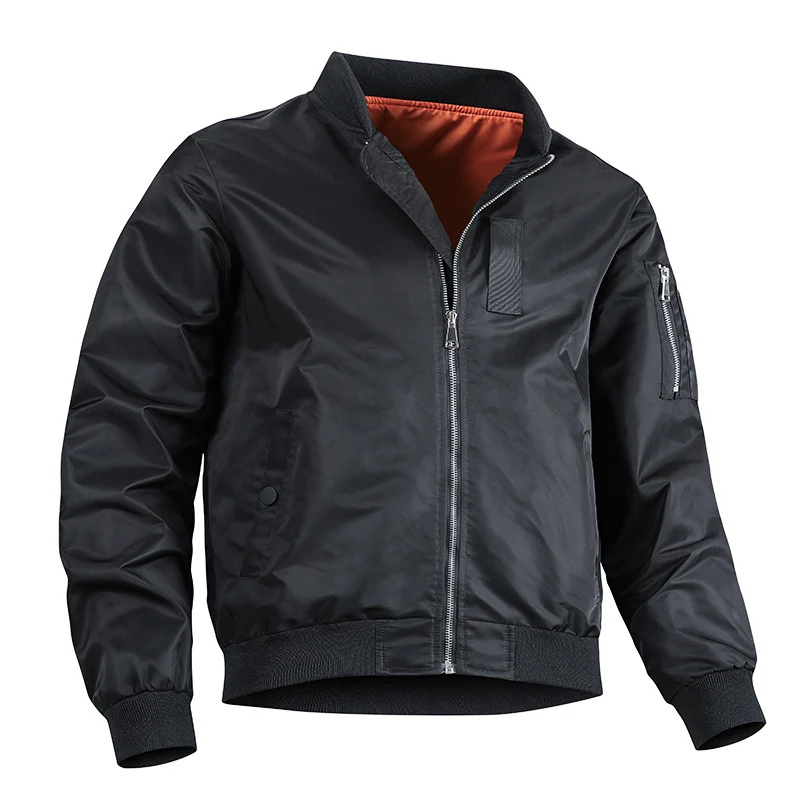 Herren Leichte Flieger-Bomberjacke mit wasserabweisender Shell und Kontrastfutter Nord Taschen
