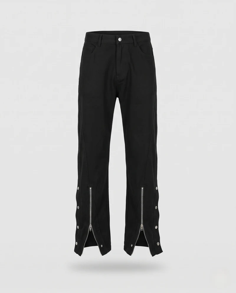 Damen Freizeit Weite Cargo-Hosen mit Druckknopf Nord Taschen
