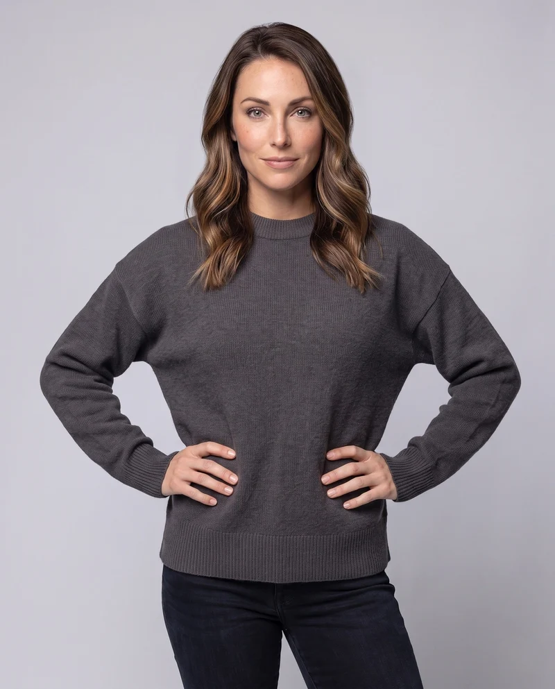 Damen Lockere Strickpullover Nord Taschen