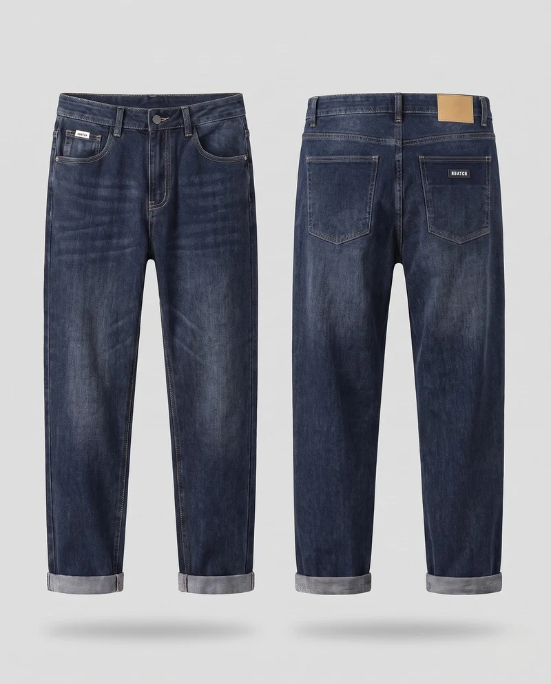 Herren Bequeme Denim Arbeitsjeans Nord Taschen