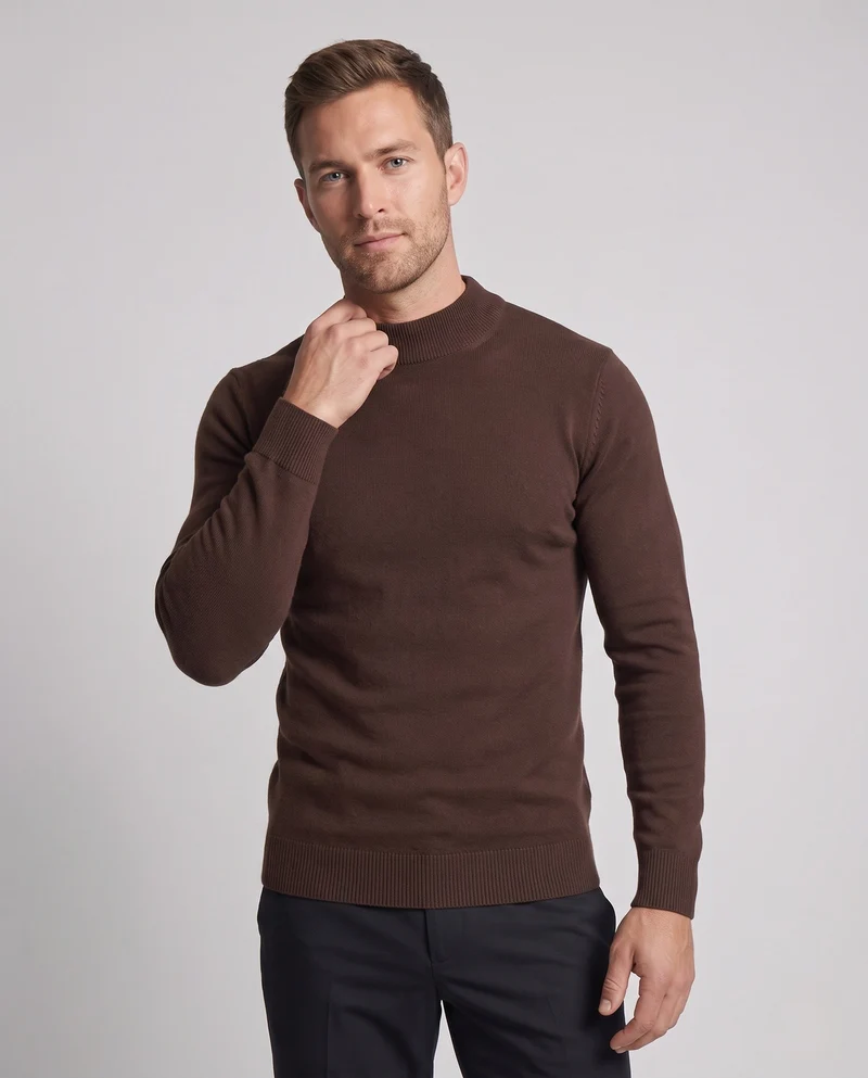 Herren Eleganter Rundhals-Pullover Nord Taschen