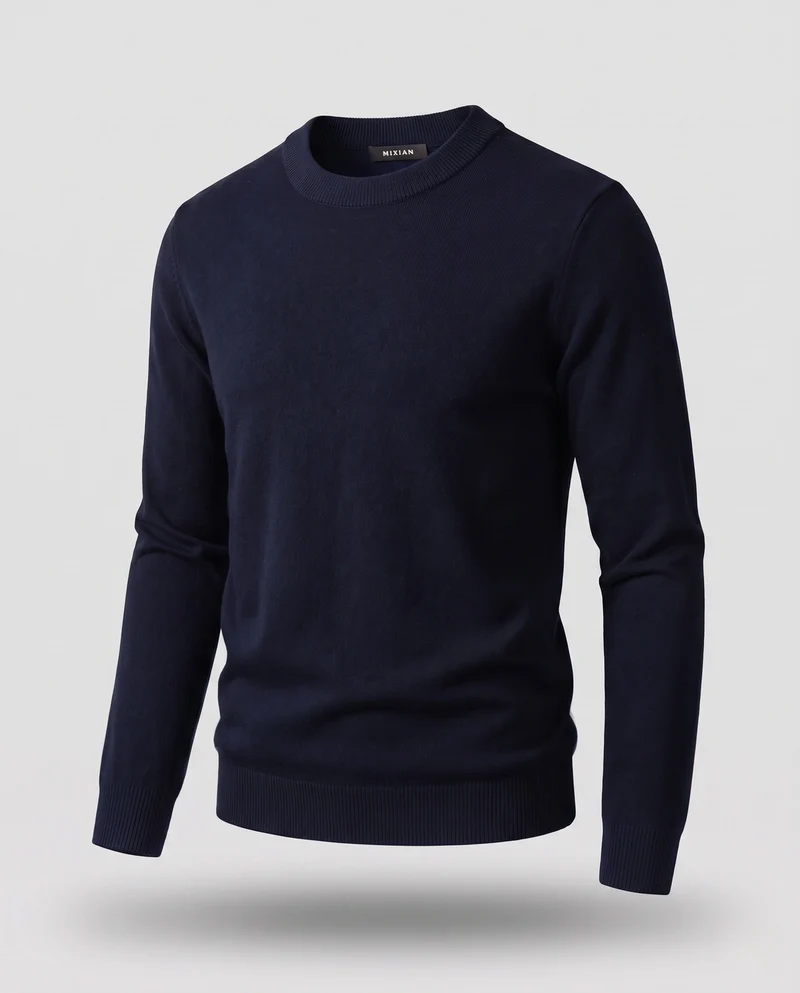 Herren Eleganter Rundhals-Pullover Nord Taschen