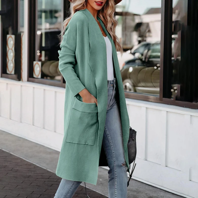 Nord Taschen | Eleganter Strick Winter Suede Mantel für Frauen