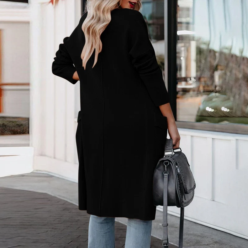 Nord Taschen | Eleganter Strick Winter Suede Mantel für Frauen