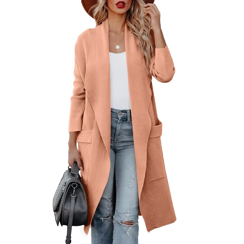 Nord Taschen | Eleganter Strick Winter Suede Mantel für Frauen