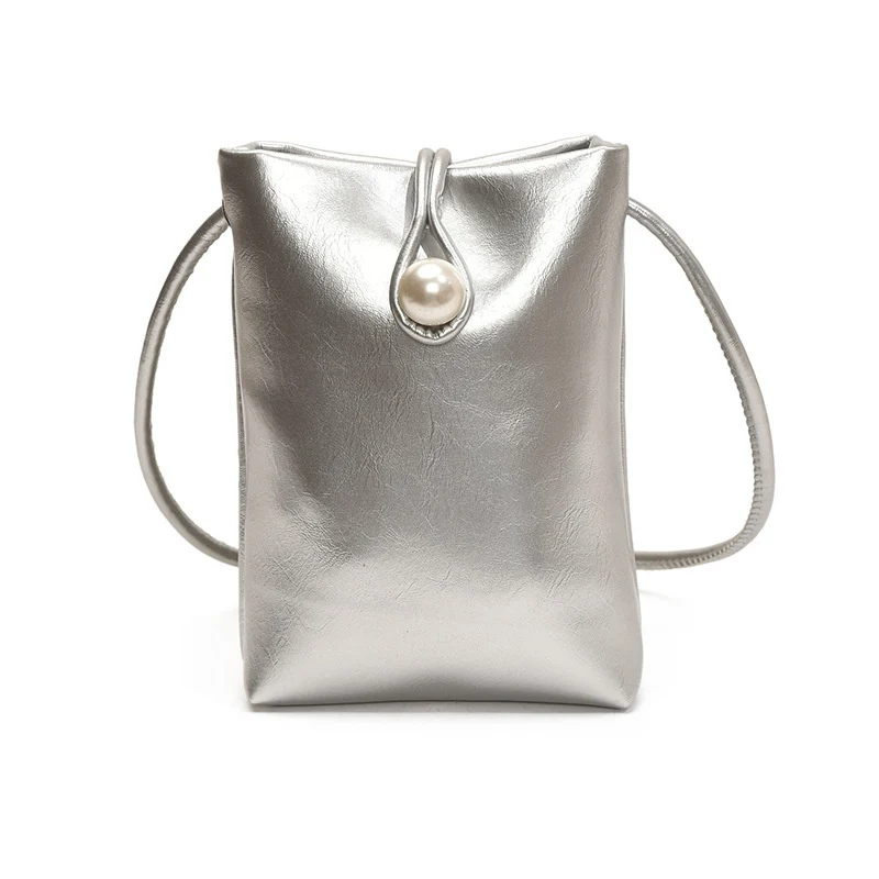 Damen elegante Clutch mit Perlenakzent Nord Taschen