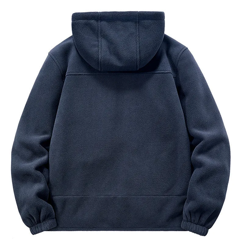 Herren Thermo-Fleece-Hoodie mit isolierendem Sherpa-Besatz und verdeckten Reißverschlusstaschen Nord Taschen
