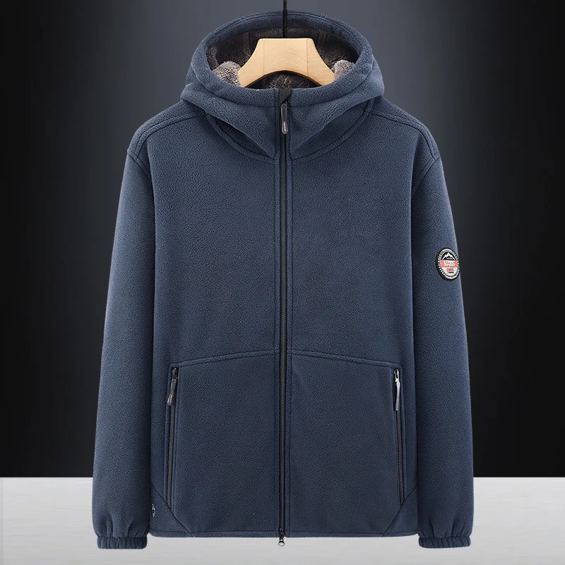 Herren Thermo-Fleece-Hoodie mit isolierendem Sherpa-Besatz und verdeckten Reißverschlusstaschen Nord Taschen
