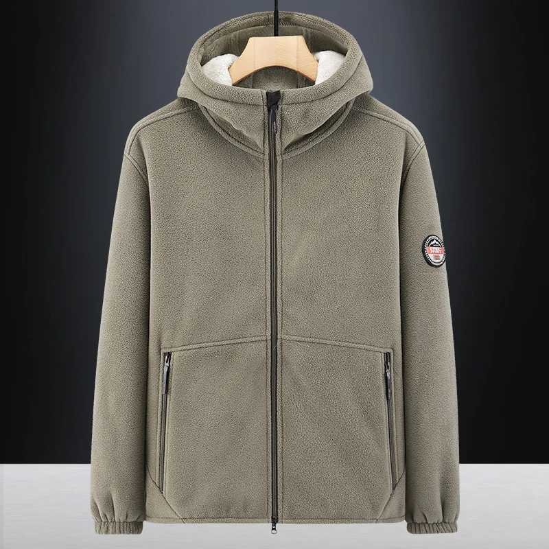 Herren Thermo-Fleece-Hoodie mit isolierendem Sherpa-Besatz und verdeckten Reißverschlusstaschen Nord Taschen