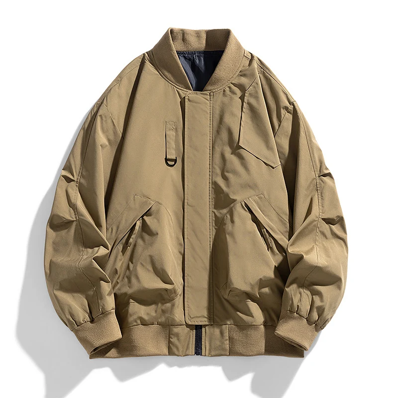 Men's oversized military-inspired flight bomber jacket with utility pockets Nord Taschen