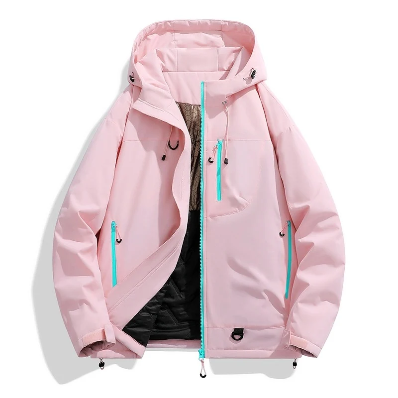 Damen Wasserdichte isolierte Softshell‑Thermojacke mit Kapuze und Multifunktionstaschen Nord Taschen