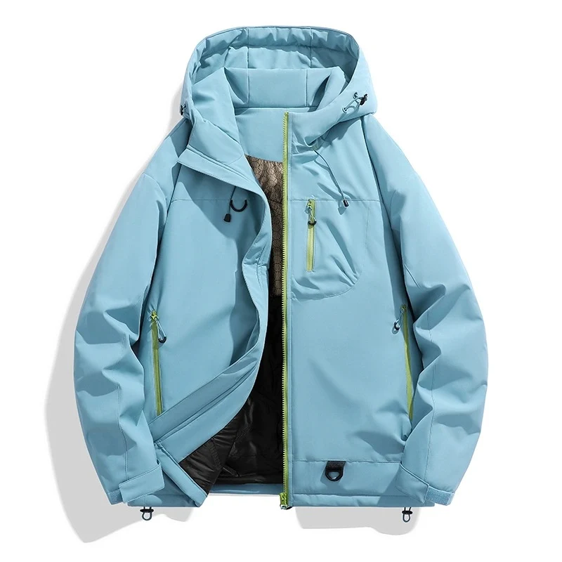 Damen Wasserdichte isolierte Softshell‑Thermojacke mit Kapuze und Multifunktionstaschen Nord Taschen