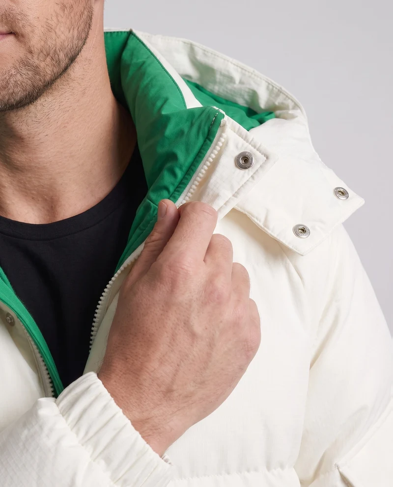 Herren Stepp-Parka mit Kapuze, Utility-Taschen und Kontrast-Innenfutter Nord Taschen