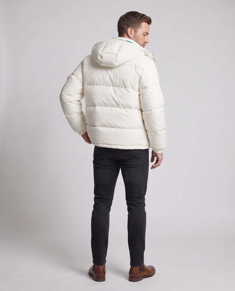 Herren Stepp-Parka mit Kapuze, Utility-Taschen und Kontrast-Innenfutter Nord Taschen