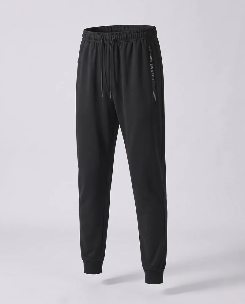 Herren Sportliche Jogginghose mit geradem Bein, elastischem Bund & Reißverschlusstasche Nord Taschen