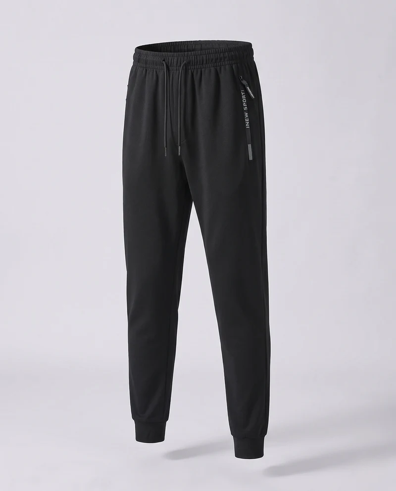 Herren Sportliche Jogginghose mit geradem Bein, elastischem Bund & Reißverschlusstasche Nord Taschen